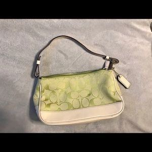 Small Coach lime green bag. Rare color!!